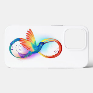 Rainbow Hummingbird with Infinity symbol iPhone 13 Pro Case
