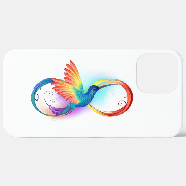 Rainbow Hummingbird with Infinity symbol Case-Mate iPhone Case (Back (Horizontal))