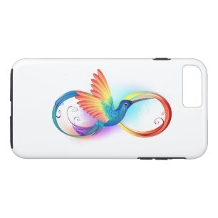 Rainbow Hummingbird with Infinity symbol iPhone 8 Plus/7 Plus Case