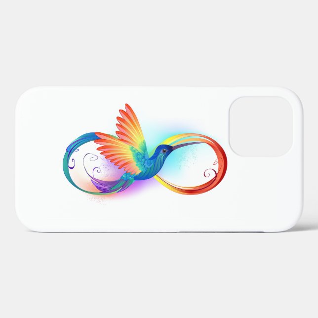 Rainbow Hummingbird with Infinity symbol Case-Mate iPhone Case (Back (Horizontal))