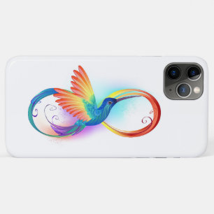 Rainbow Hummingbird with Infinity symbol iPhone 11 Pro Max Case