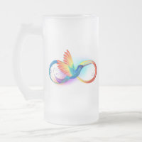 Rainbow Hummingbird with Infinity symbol