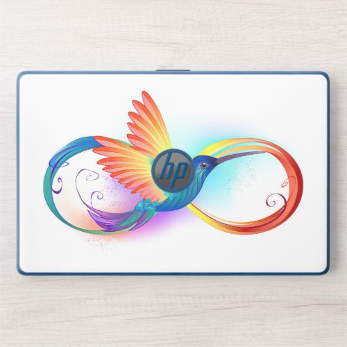 Rainbow Hummingbird with Infinity symbol HP Laptop Skin