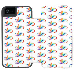 Rainbow Hummingbird with Infinity symbol iPhone SE/5/5s Wallet Case