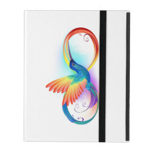 Rainbow Hummingbird with Infinity symbol iPad Case