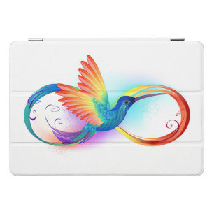 Rainbow Hummingbird with Infinity symbol iPad Pro Cover