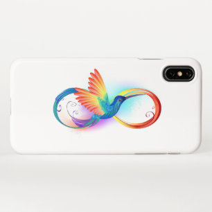Rainbow Hummingbird with Infinity symbol iPhone XS Max Case