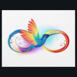 Rainbow Hummingbird with Infinity symbol Letterhead<br><div class="desc">Beautiful infinity tattoo with rainbow hummingbird. Rainbow bird.</div>