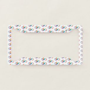 Rainbow Hummingbird with Infinity symbol License Plate Frame