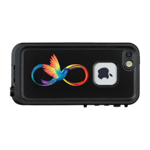 Rainbow Hummingbird with Infinity symbol LifeProof FRĒ iPhone SE/5/5s Case