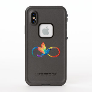 Rainbow Hummingbird with Infinity symbol