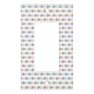 Rainbow Hummingbird with Infinity symbol Light Switch Cover