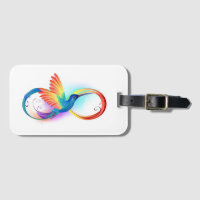 Rainbow Hummingbird with Infinity symbol