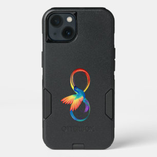 Rainbow Hummingbird with Infinity symbol iPhone 13 Case
