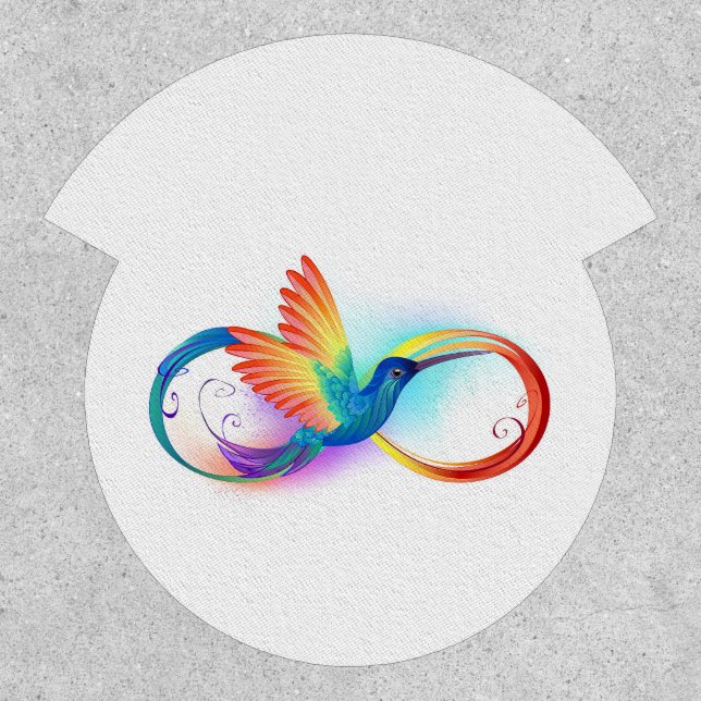 Rainbow Hummingbird with Infinity symbol Patch (Front)