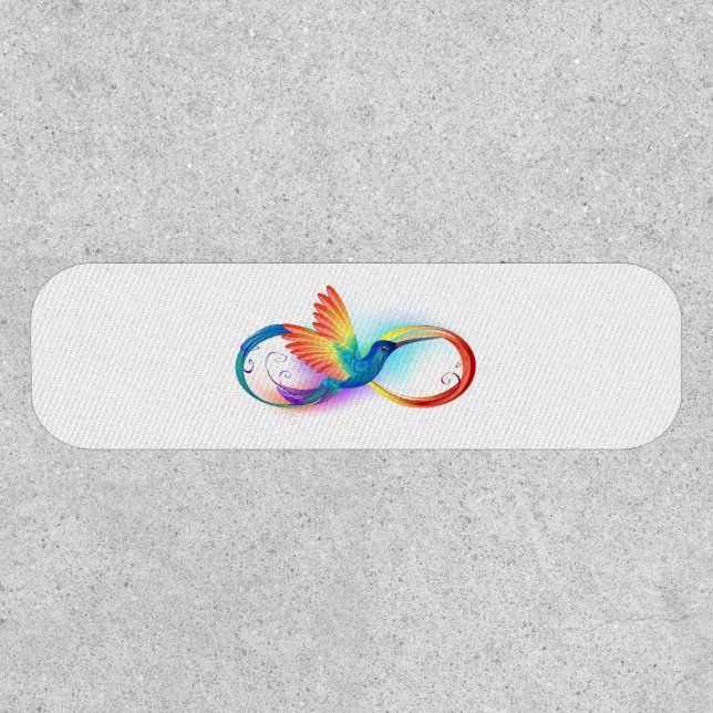 Rainbow Hummingbird with Infinity symbol Patch (Front)