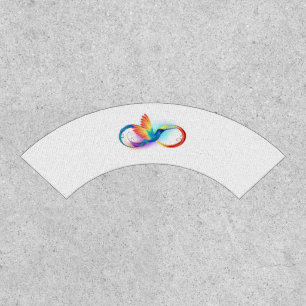 Rainbow Hummingbird with Infinity symbol Patch
