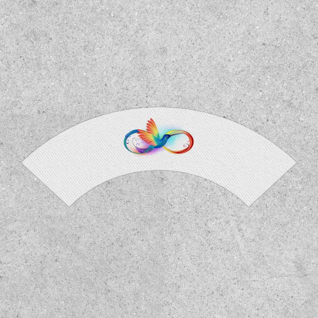 Rainbow Hummingbird with Infinity symbol Patch (Front)