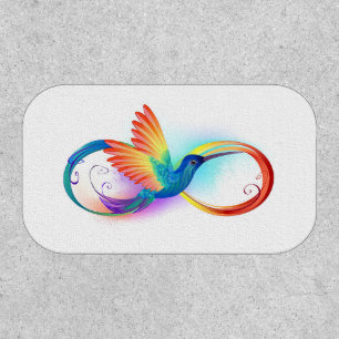 Rainbow Hummingbird with Infinity symbol Patch