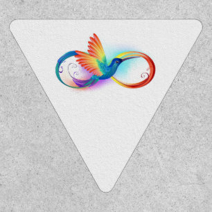 Rainbow Hummingbird with Infinity symbol Patch