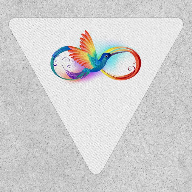 Rainbow Hummingbird with Infinity symbol Patch (Front)