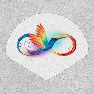 Rainbow Hummingbird with Infinity symbol Patch