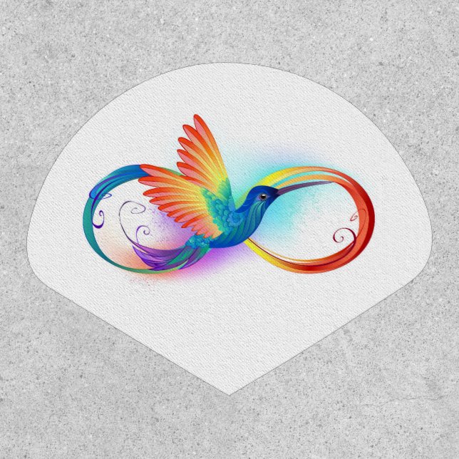Rainbow Hummingbird with Infinity symbol Patch (Front)