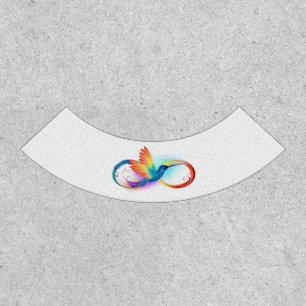 Rainbow Hummingbird with Infinity symbol Patch