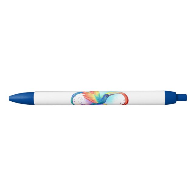 Rainbow Hummingbird with Infinity symbol Pen (Front)