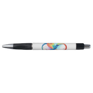 Rainbow Hummingbird with Infinity symbol Pen