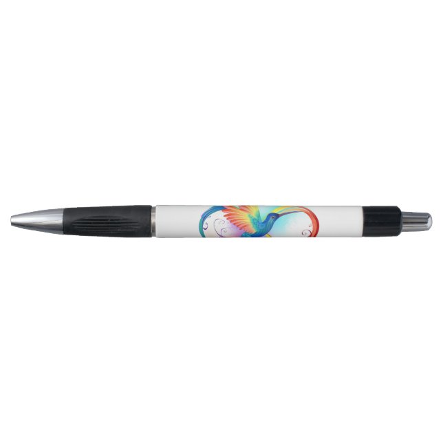 Rainbow Hummingbird with Infinity symbol Pen (Front)
