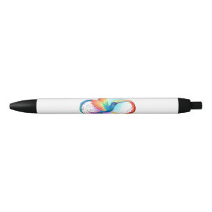 Rainbow Hummingbird with Infinity symbol Pen