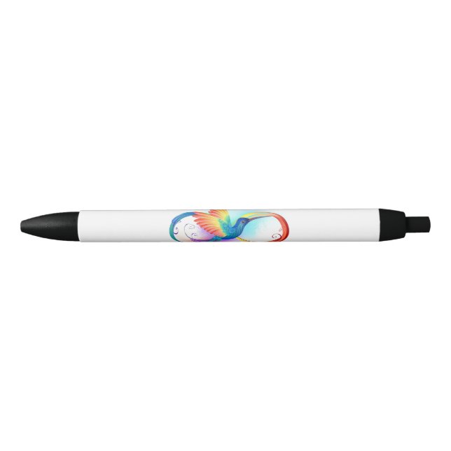 Rainbow Hummingbird with Infinity symbol Pen (Front)