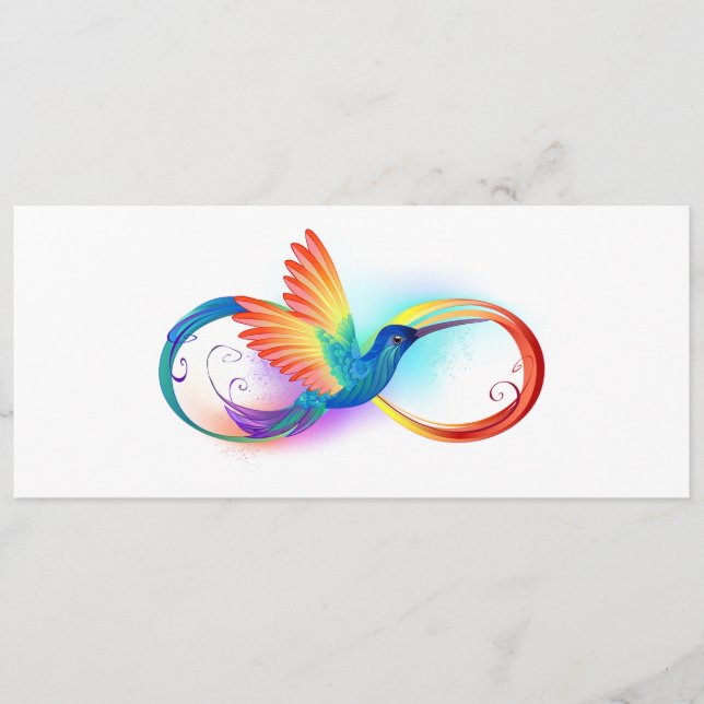 Rainbow Hummingbird with Infinity symbol Program (Front)