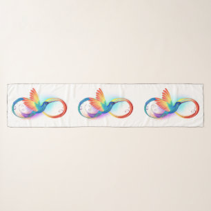 Rainbow Hummingbird with Infinity symbol Scarf