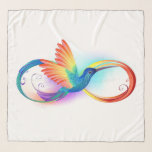 Rainbow Hummingbird with Infinity symbol Scarf<br><div class="desc">Beautiful infinity tattoo with rainbow hummingbird. Rainbow bird.</div>