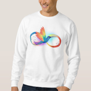 Rainbow Hummingbird with Infinity symbol Sweatshirt