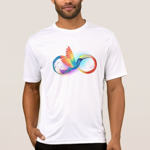 Rainbow Hummingbird with Infinity symbol T_Shirt