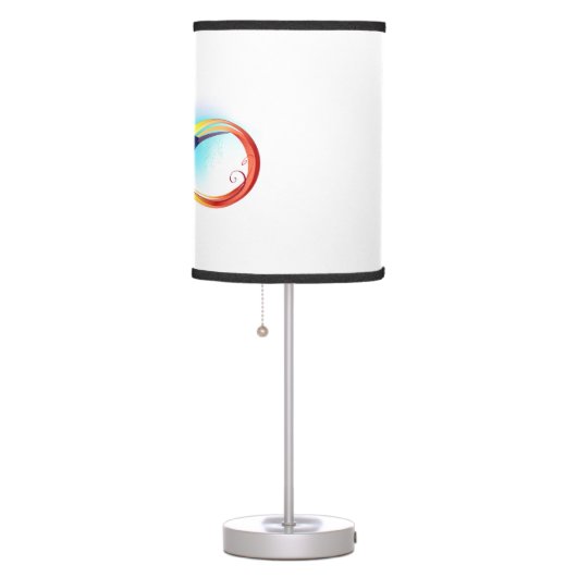 Rainbow Hummingbird with Infinity symbol Table Lamp (Right)