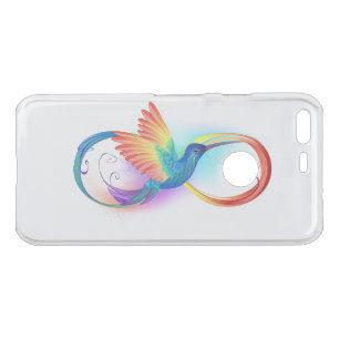 Rainbow Hummingbird with Infinity symbol Uncommon Google Pixel Case