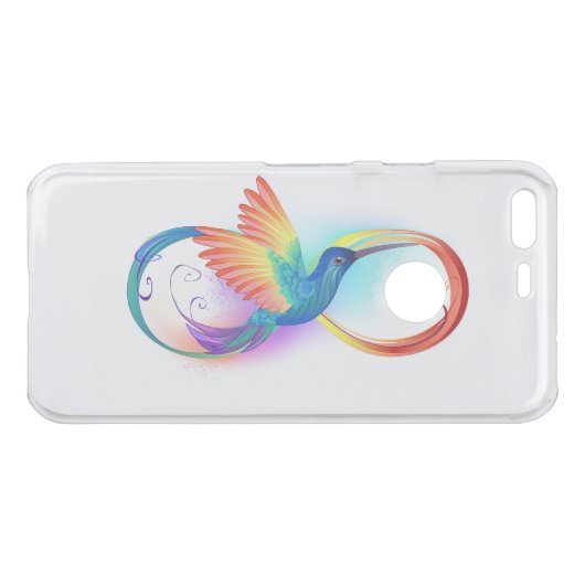Rainbow Hummingbird with Infinity symbol Uncommon Google Pixel Case (Back (Horizontal))