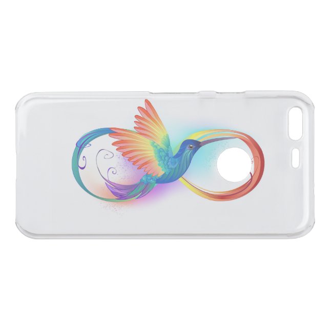 Rainbow Hummingbird with Infinity symbol Uncommon Google Pixel Case (Back (Horizontal))