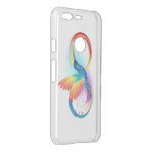 Rainbow Hummingbird with Infinity symbol Uncommon Google Pixel Case (Back/Right)