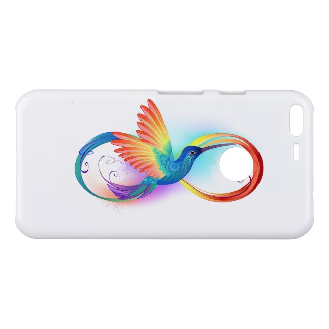 Rainbow Hummingbird with Infinity symbol Uncommon Google Pixel XL Case (Back (Horizontal))
