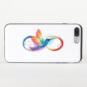 Rainbow Hummingbird with Infinity symbol iPhone 8/7 Plus Slider Case