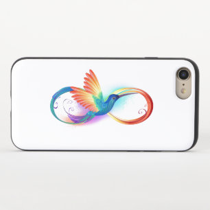 Rainbow Hummingbird with Infinity symbol iPhone 8/7 Slider Case