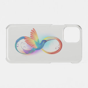 Rainbow Hummingbird with Infinity symbol iPhone 11 Pro Case