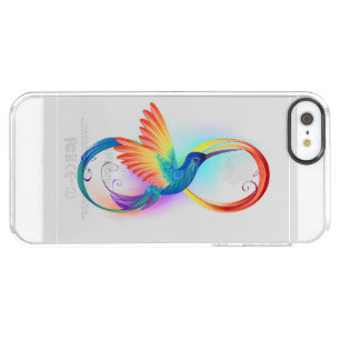 Rainbow Hummingbird with Infinity symbol Clear iPhone SE/5/5s Case