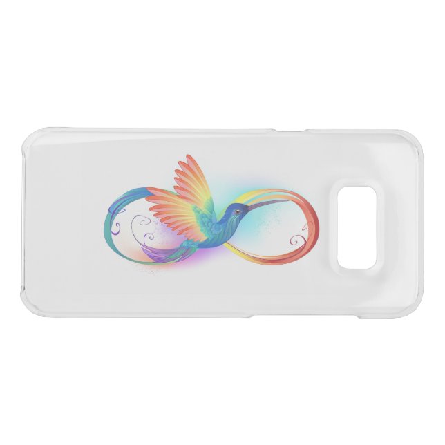 Rainbow Hummingbird with Infinity symbol Uncommon Samsung Galaxy Case (Back (Horizontal))