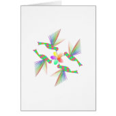 Rainbow Hummingbirds Kissing A Flower (Front)